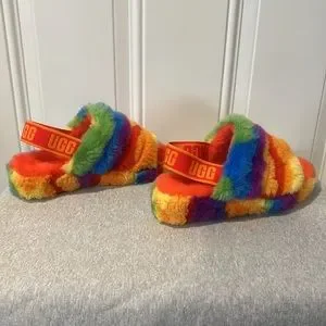 UGG Shoes Nwot Rainbow Ugg Uggs Sandal W Ankle Strap Gay Pride